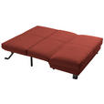 SCHLAFSOFA mit Relaxfunktion Flachgewebe Rot  - Rot/Schwarz, Design, Textil/Metall (160/85/100cm) - Carryhome