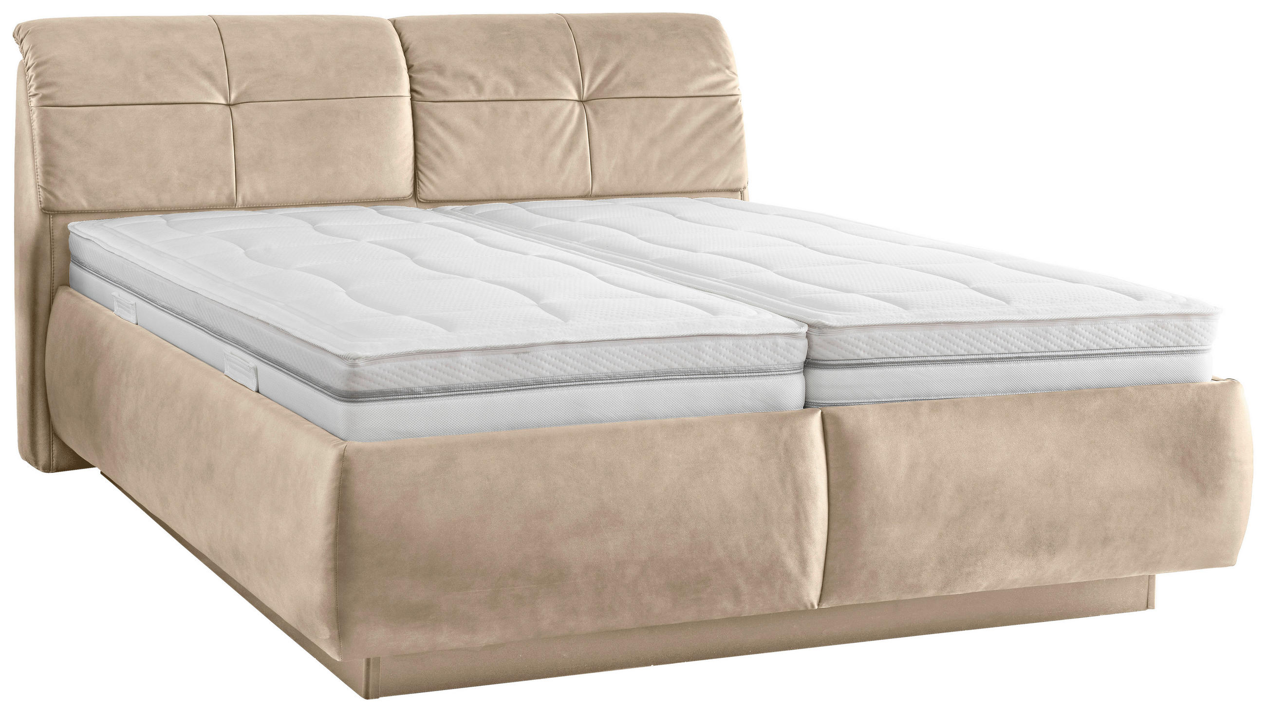 POLSTERBETT 180/200 cm  in Beige  - Weiss/Beige, Konventionell, Holz/Holzwerkstoff (180/200cm) - Beldomo - Sleep