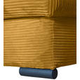 ECKSOFA  in Cord Senfgelb  - Senfgelb/Schwarz, KONVENTIONELL, Textil/Metall (168/258cm) - Carryhome