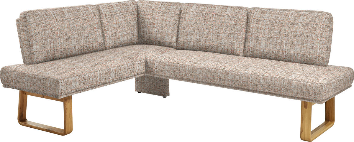 ECKBANK 174/280 cm  in Orange, Eichefarben  - Eichefarben/Orange, Design, Holz/Textil (174/280cm) - Dieter Knoll