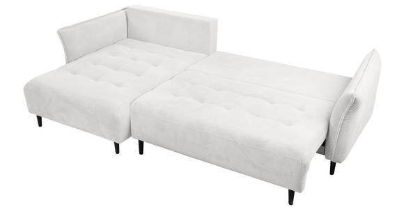 ECKSOFA Creme Chenille  - Creme/Schwarz, MODERN, Textil/Metall (200/285cm) - Carryhome