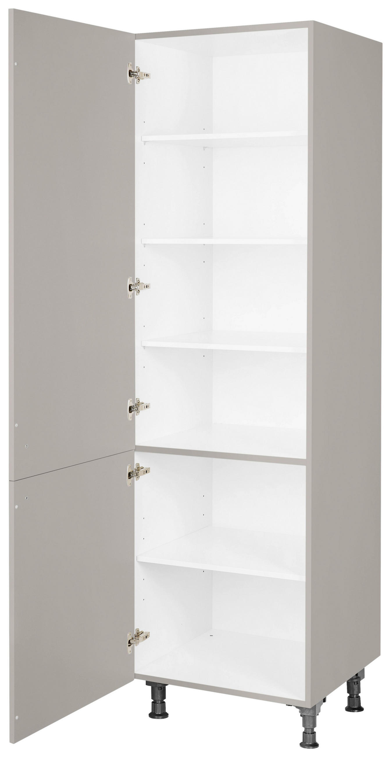 GESCHIRRSCHRANK 60/216,6/58 cm  in Grau  - Schwarz/Grau, MODERN, Holzwerkstoff/Metall (60/216,6/58cm) - Nobilia