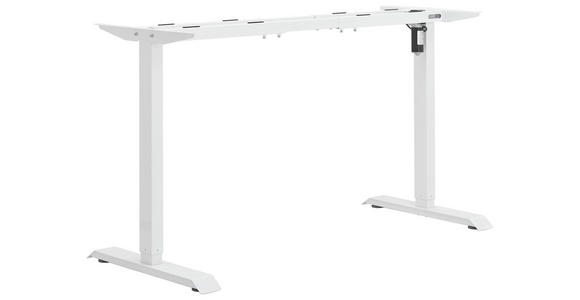 TISCHGESTELL 110-135/35/69-115 cm in Weiß - Weiß, KONVENTIONELL, Metall (110-135/35/69-115cm) - Carryhome
