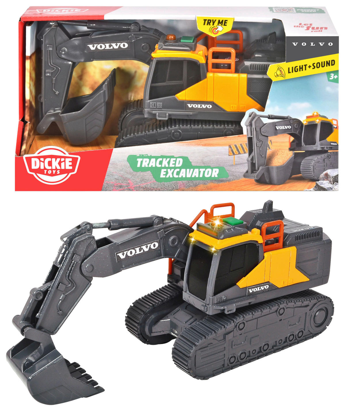 SPIELZEUGAUTO - Gelb/Multicolor, Basics, Kunststoff (9,20/24,50/12,50cm) - Dickie Toys