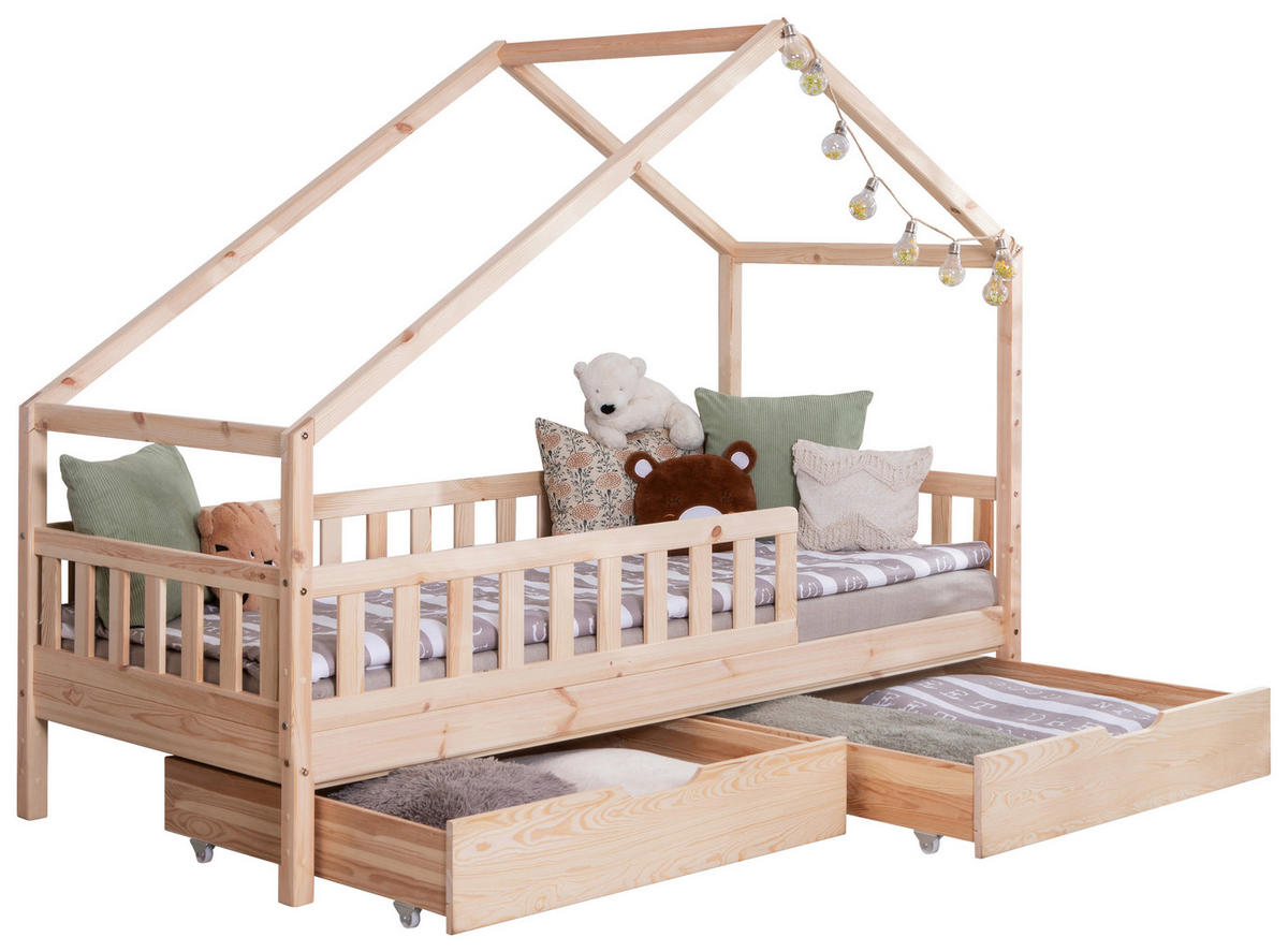 HAUSBETT 120/200 cm Naturfarben  - Naturfarben, Modern, Holz (120/200cm) - MID.YOU