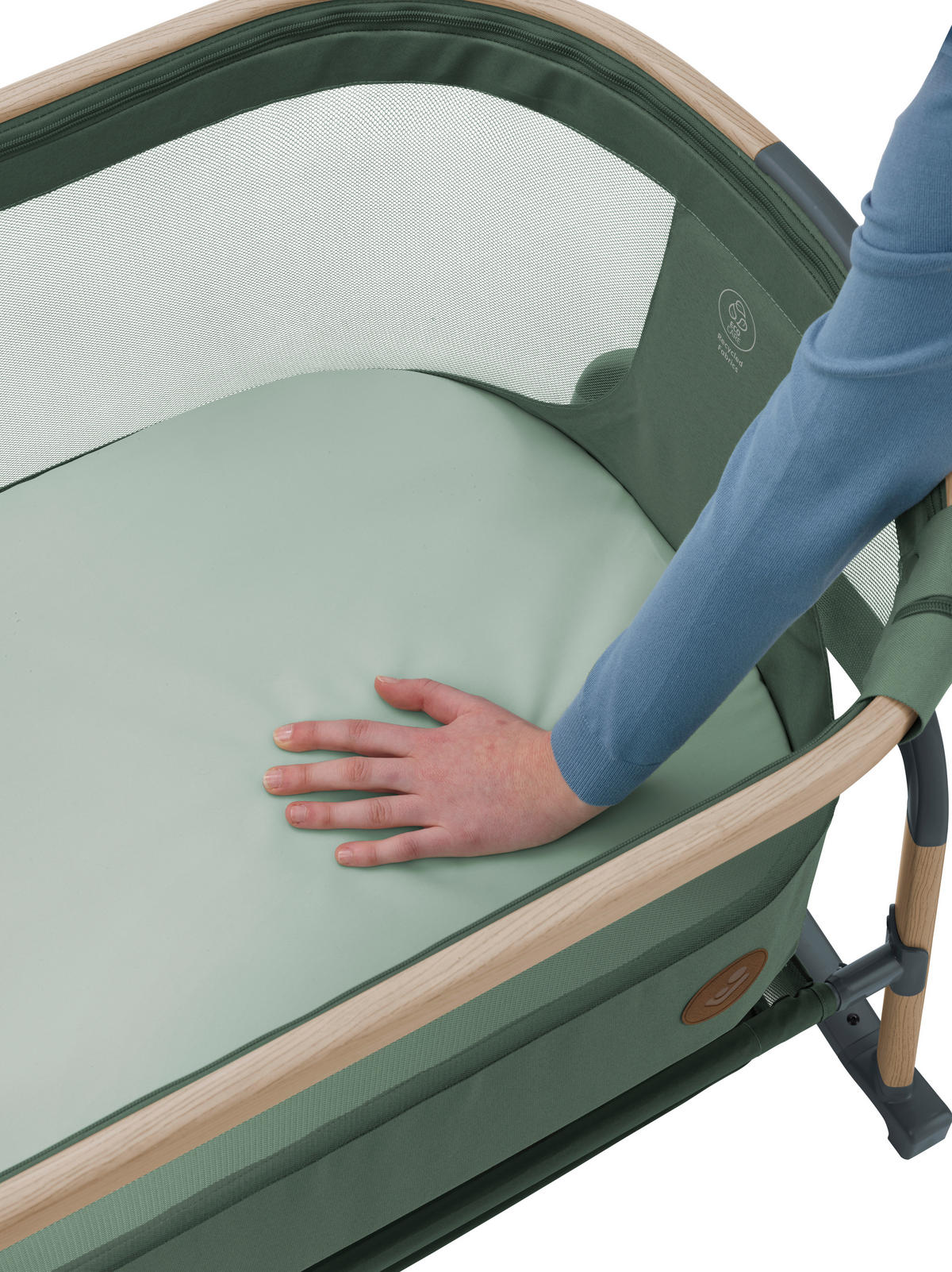 BEISTELLBETT Iora Air   - Grün, Basics, Metall (52,3/74,7/97cm) - Maxi-Cosi