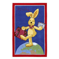 KINDERTEPPICH 110/170 cm Felix der Hase  - Blau, Trend, Naturmaterialien/Textil (110/170cm)