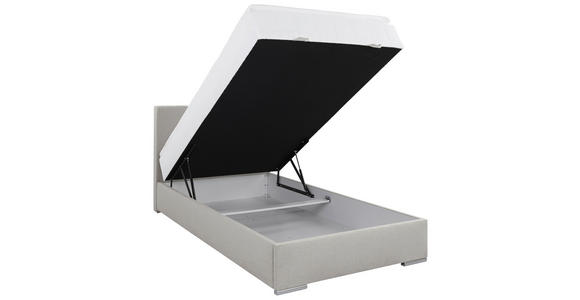 BOXBETT 120/200 cm  in Ecru  - Chromfarben/Ecru, KONVENTIONELL, Kunststoff/Textil (120/200cm) - Carryhome