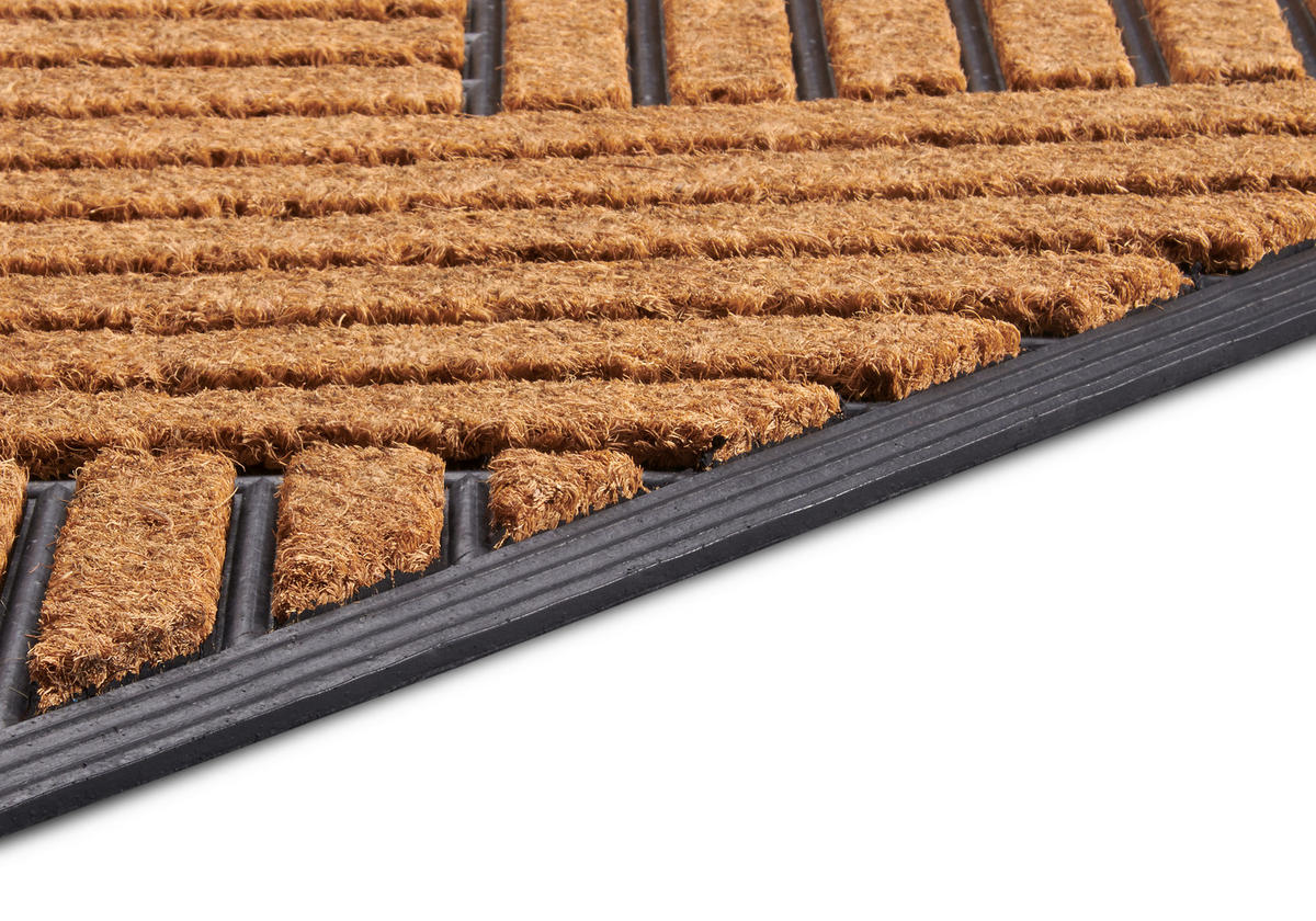 KOKOSMATTE  45/75 cm  Schwarz, Hellbraun  - Hellbraun/Schwarz, Basics, Naturmaterialien/Kunststoff (45/75cm)