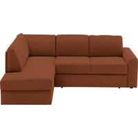 ECKSOFA in Webstoff Orange  - Schwarz/Orange, Konventionell, Kunststoff/Textil (165/224cm) - Xora