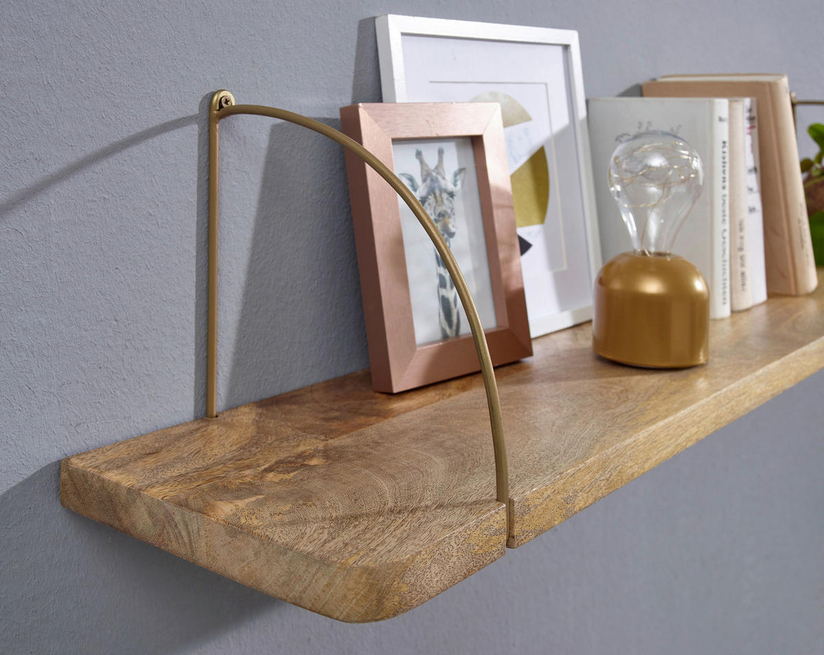 WANDREGAL 120/25/22 cm  - Braun, Basics, Holz (120/25/22cm) - MID.YOU