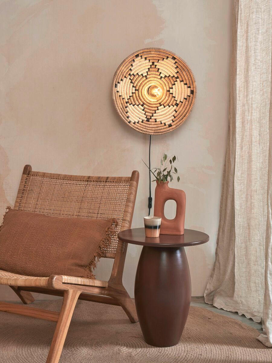 VÄGGLAMPA 45/6 cm   - vit/naturfärgad, Basics, naturmaterial (45/6cm) - Good & Mojo