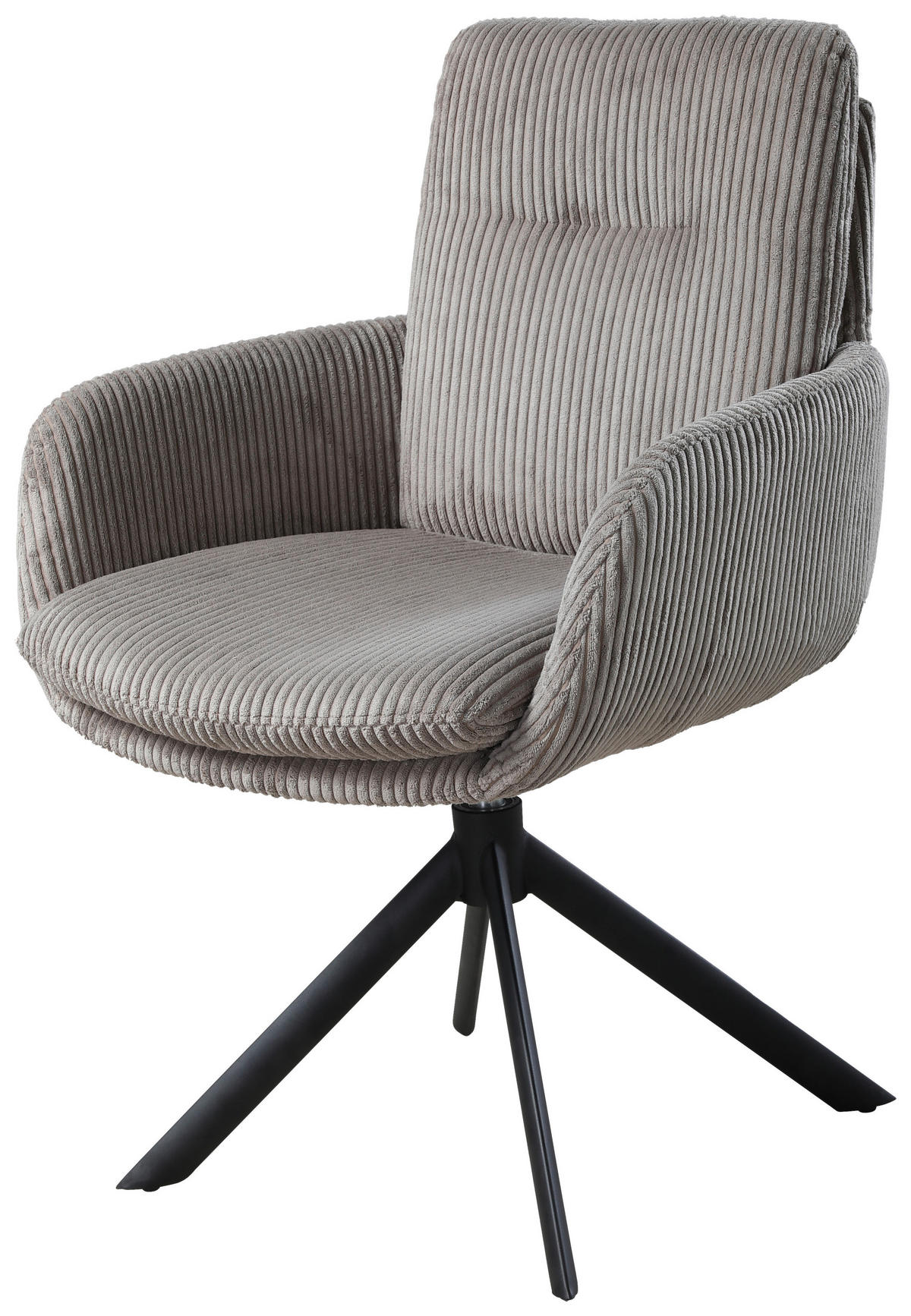 ŽIDLE S PODRUČKAMI, železo, manšestr, šedohnědá - černá/šedohnědá, Design, kov/textil (63,5/88,5/66,5cm) - Novel