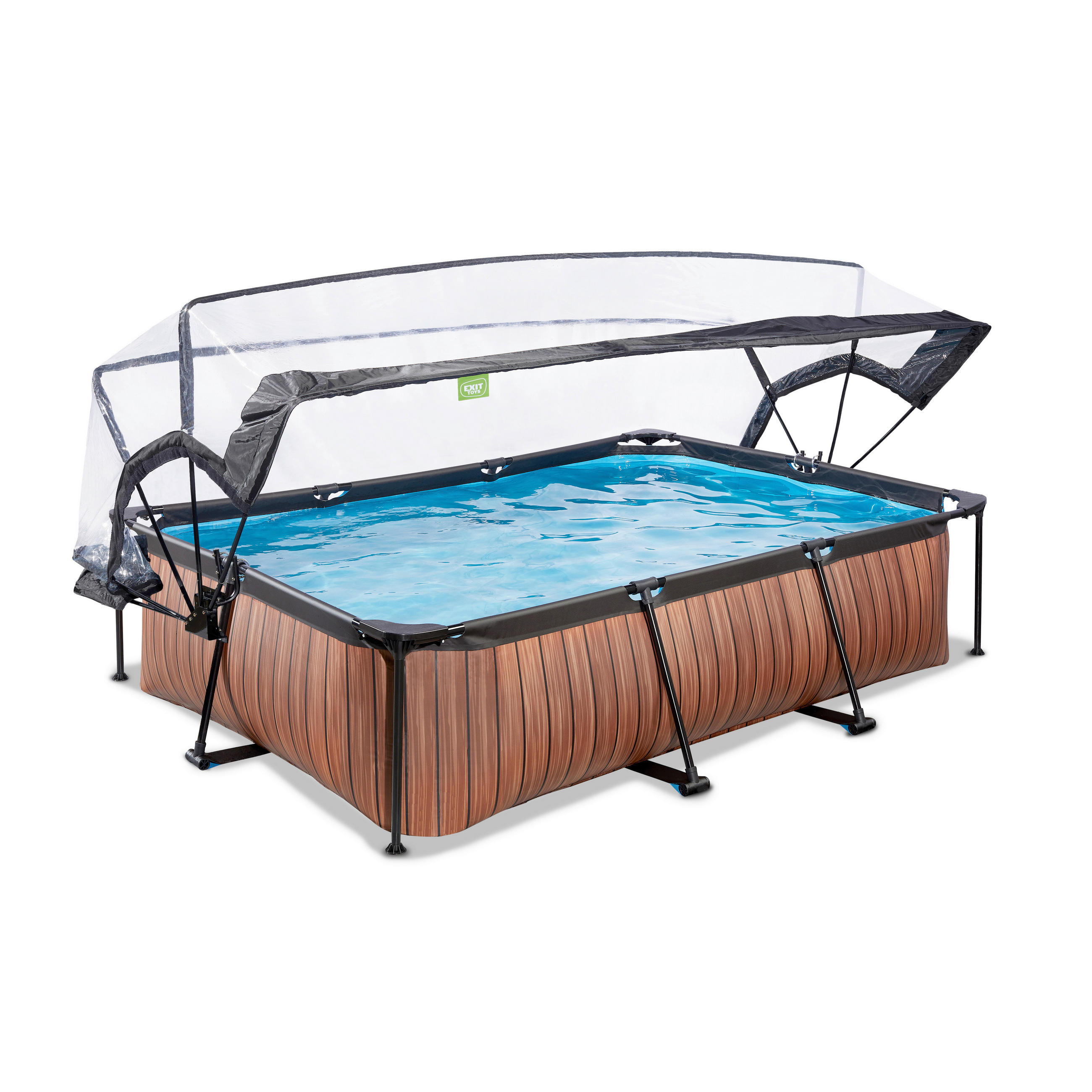 POOL-SET 300/200/65 cm  - Braun, KONVENTIONELL, Kunststoff (300/200/65cm) - EXIT Toys