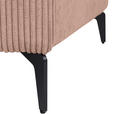 ECKSOFA  in Cord Altrosa  170/285 cm  - Schwarz/Altrosa, KONVENTIONELL, Textil/Metall (170/285cm) - Carryhome
