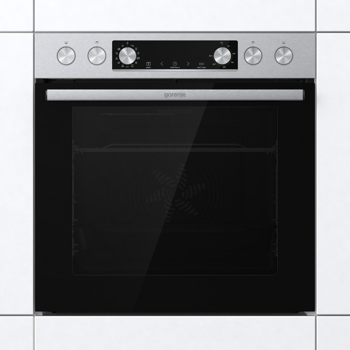 EINBAUHERD 739117  - Silberfarben, Trend, Glas/Metall (59,5/59,5/56,4cm) - Gorenje