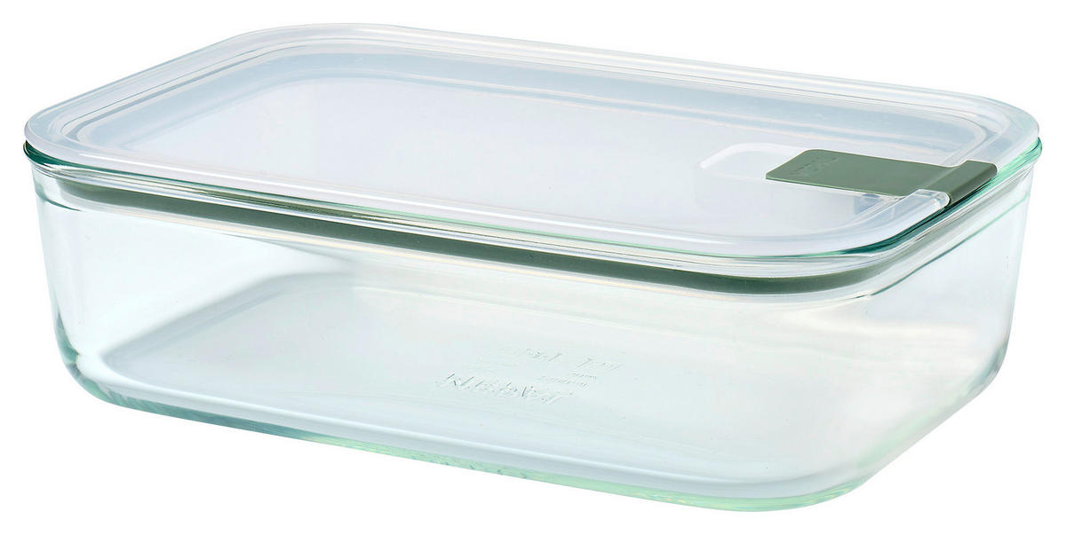 RECIPIENT PĂSTRARE ALIMENTE 1,0 l  - transparent/măsliniu, Konventionell, plastic/sticlă (19,8/13,9/7cm) - Mepal