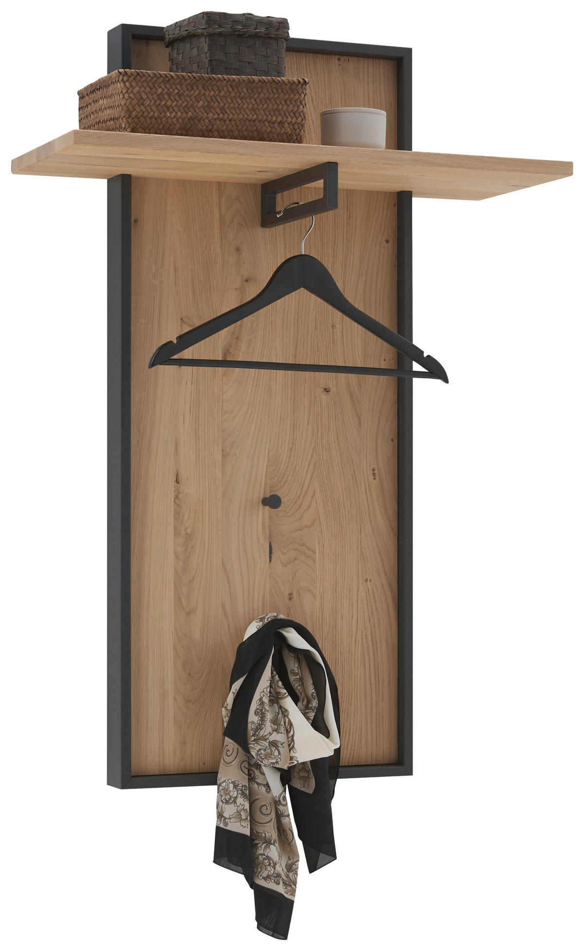 GARDEROBENPANEEL  in 70/115,2/33 cm  - Eichefarben/Graphitfarben, Natur, Holz (70/115,2/33cm) - Valdera