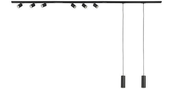 SCHIENENSYSTEM - Chromfarben/Schwarz, Trend, Kunststoff/Metall (262cm) - Novel