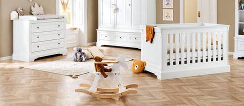 BABYZIMMER PINOLINO EMILIA  - Weiß, ROMANTIK / LANDHAUS, Holzwerkstoff - Pinolino