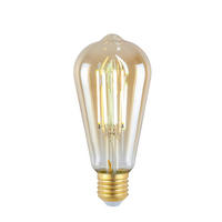 LED SIJALICA - boja ćilibara, Lajfstajl, staklo/metal (6,4/13,5cm) - Boxxx