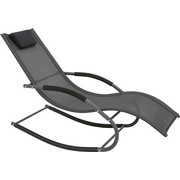 LEŽALJKA LJULJAČKA - crna, Design, metal/tekstil (63/86/147cm) - Ambia Garden