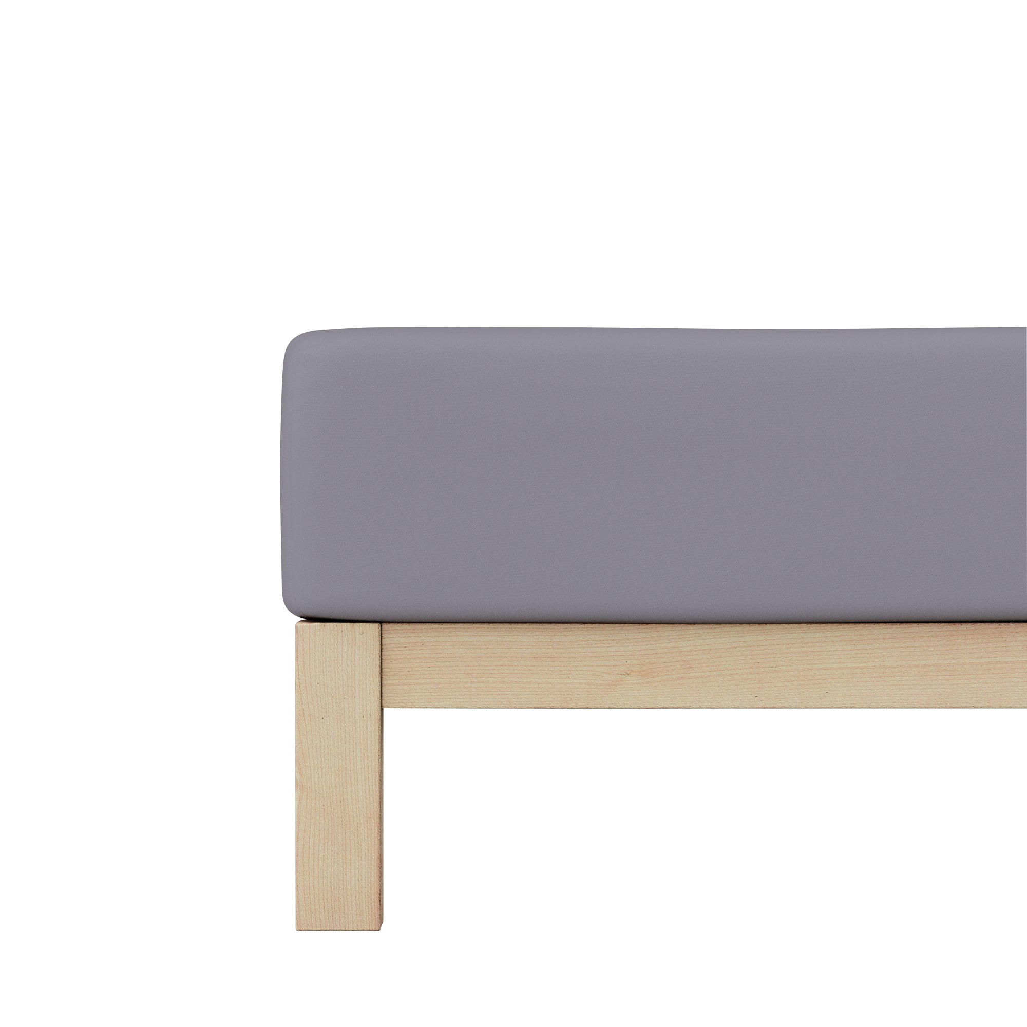 Thumbnail - Schlafgut Spannbetttuch Pure, Grau, Textil, 90-190x100-220 cm, Grüner Punkt, Textiles Vertrauen - Oeko-Tex®, Hohenstein,...