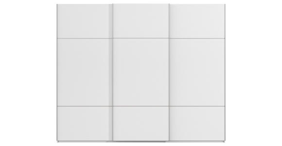 SCHWEBETÜRENSCHRANK 242/223/68 cm 3-türig Weiß - Alufarben/Weiß, KONVENTIONELL, Holzwerkstoff/Metall (242/223/68cm) - Novel