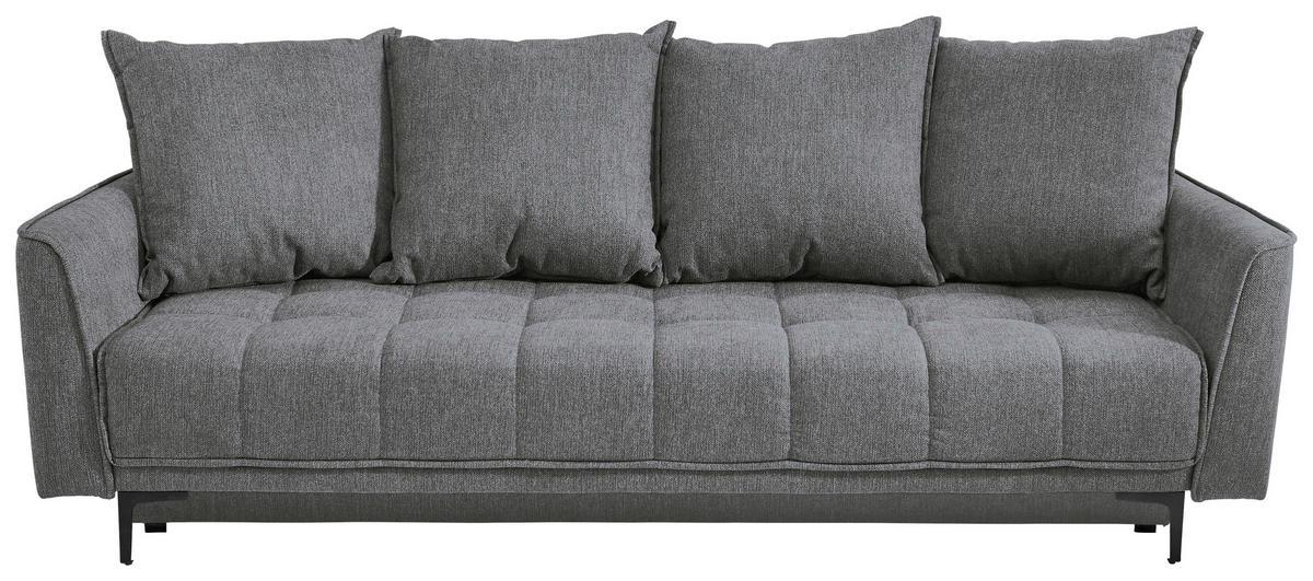 SCHLAFSOFA in Textil Grau  - Schwarz/Grau, Design, Textil (235/70/108cm) - MID.YOU