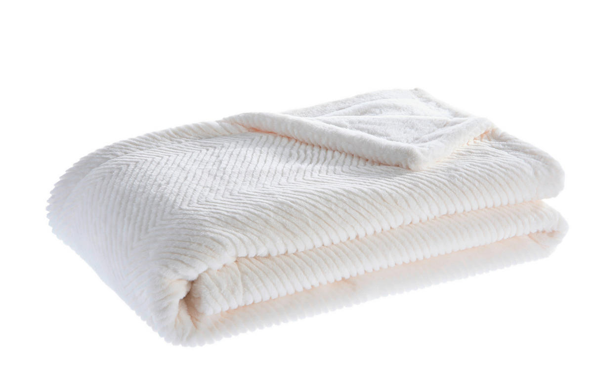 DEKORATIVNA ODEJA 150/200 cm bela  - bela, tekstil (150/200cm) - Novel