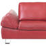 ZWEISITZER-SOFA Echtleder Rot - Edelstahlfarben/Rot, Design, Leder/Metall (220/85/109cm) - Moderano
