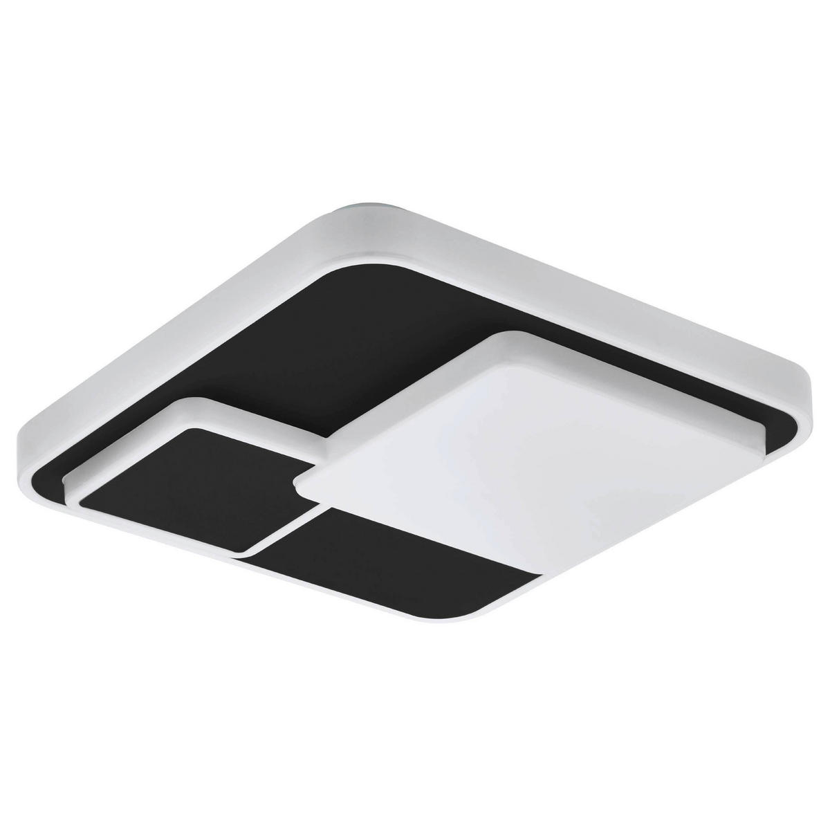 DECKENLEUCHTE 19,5 W    38,5/38,5/7,5 cm  - Weiss/Schwarz, Basics, Kunststoff/Metall (38,5/38,5/7,5cm) - Eglo
