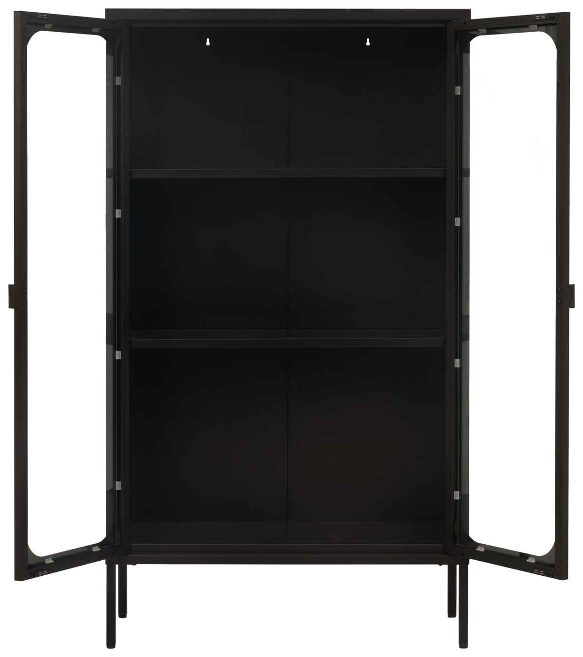 KOMMODE  in 80/140/35 cm  - Klar/Schwarz, Design, Glas/Metall (80/140/35cm) - MID.YOU