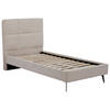 POLSTERBETT 90/200 cm, inkl. Lattenrost,  in Beige  - Beige/Schwarz, Design, Holz/Textil (90/200cm) - Boxxx