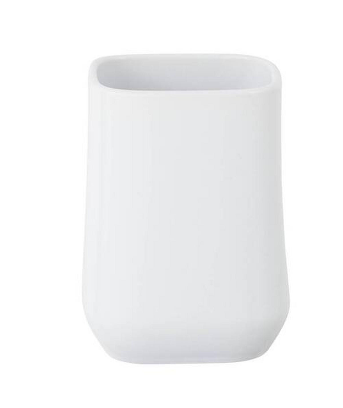 ZAHNPUTZBECHER Keramik  - Weiss, Konventionell, Keramik (7,5/10,5/7,5cm) - Schöner Wohnen