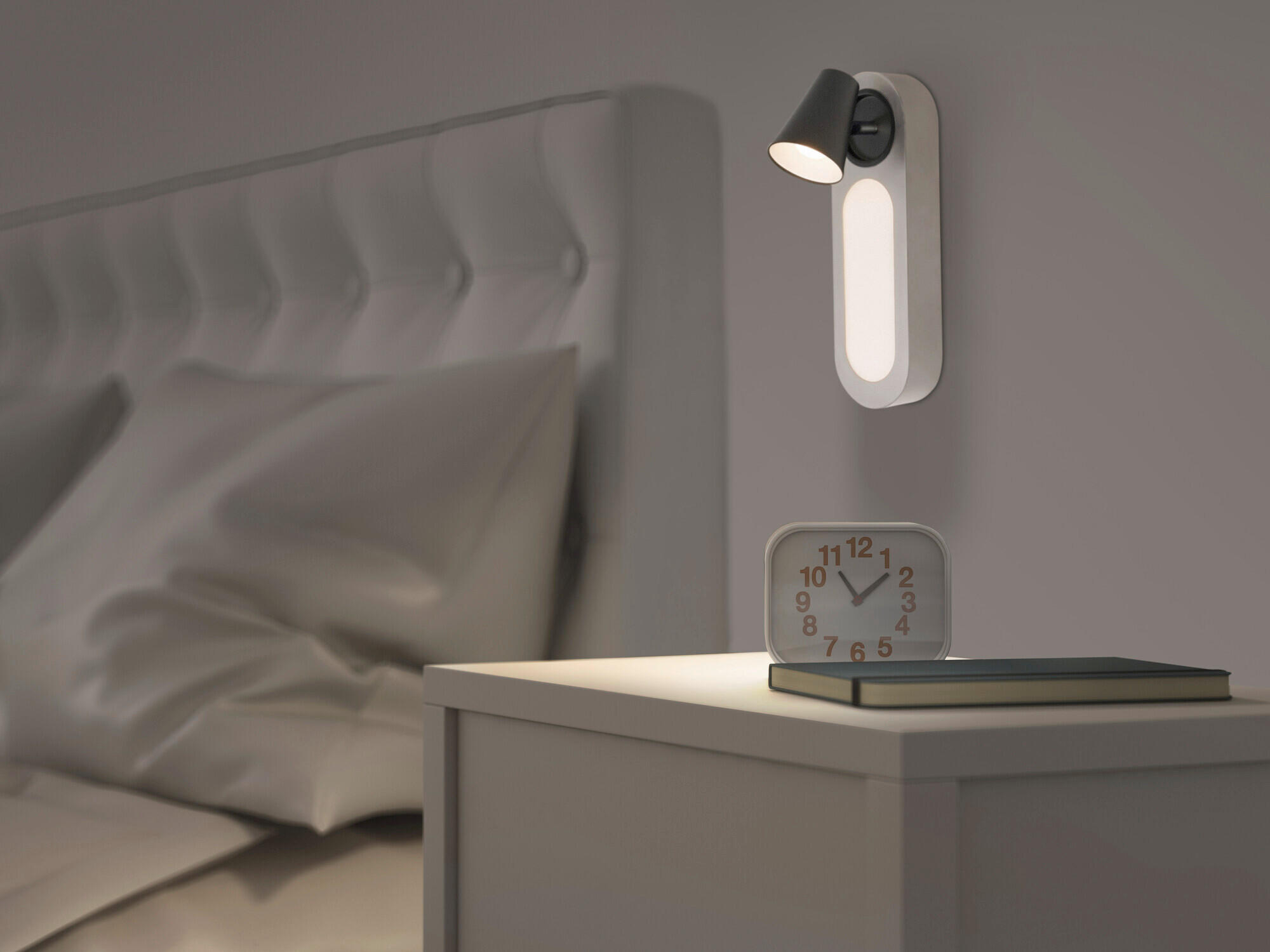 LED-WANDLEUCHTE 9/13,7/30 cm   - Weiß, Design, Kunststoff/Metall (9/13,7/30cm) - Osram