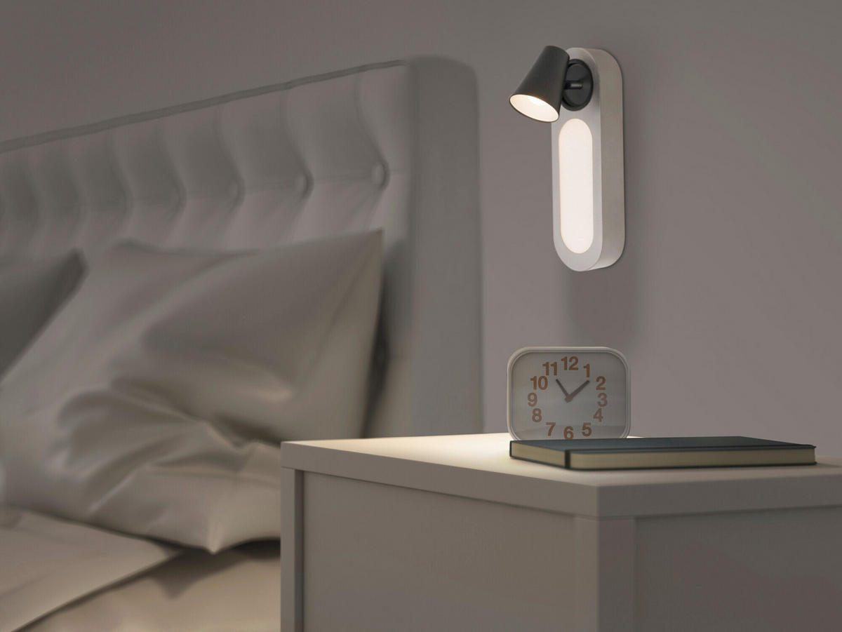 LED-WANDLEUCHTE 9/13,7/30 cm   - Weiß, Design, Kunststoff/Metall (9/13,7/30cm) - Osram