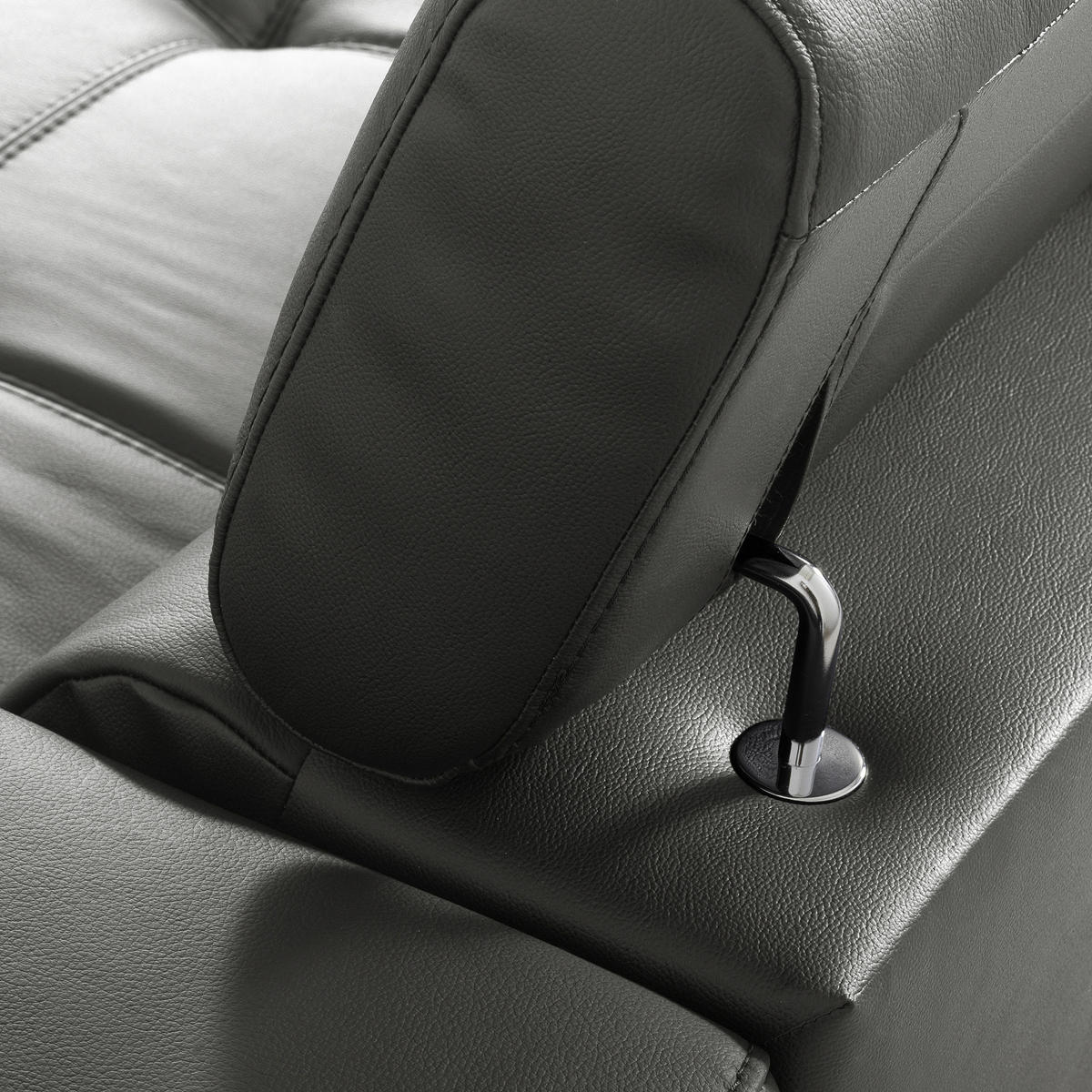 ECKSOFA  in Lederlook Echtleder Anthrazit  - Anthrazit/Schwarz, Design, Leder/Textil (173/247cm) - Livetastic