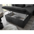 ECKSOFA in Mikrovelours Schwarz  - Schwarz, KONVENTIONELL, Kunststoff/Textil (217/265cm) - Carryhome