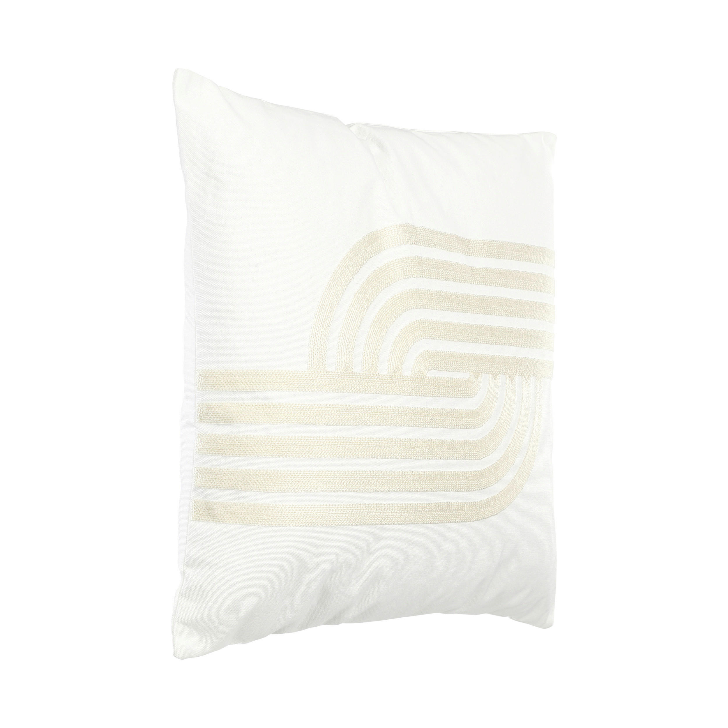 ZIERKISSEN  45/45 cm   - Beige/Weiß, Basics, Textil (45/45cm) - Eglo