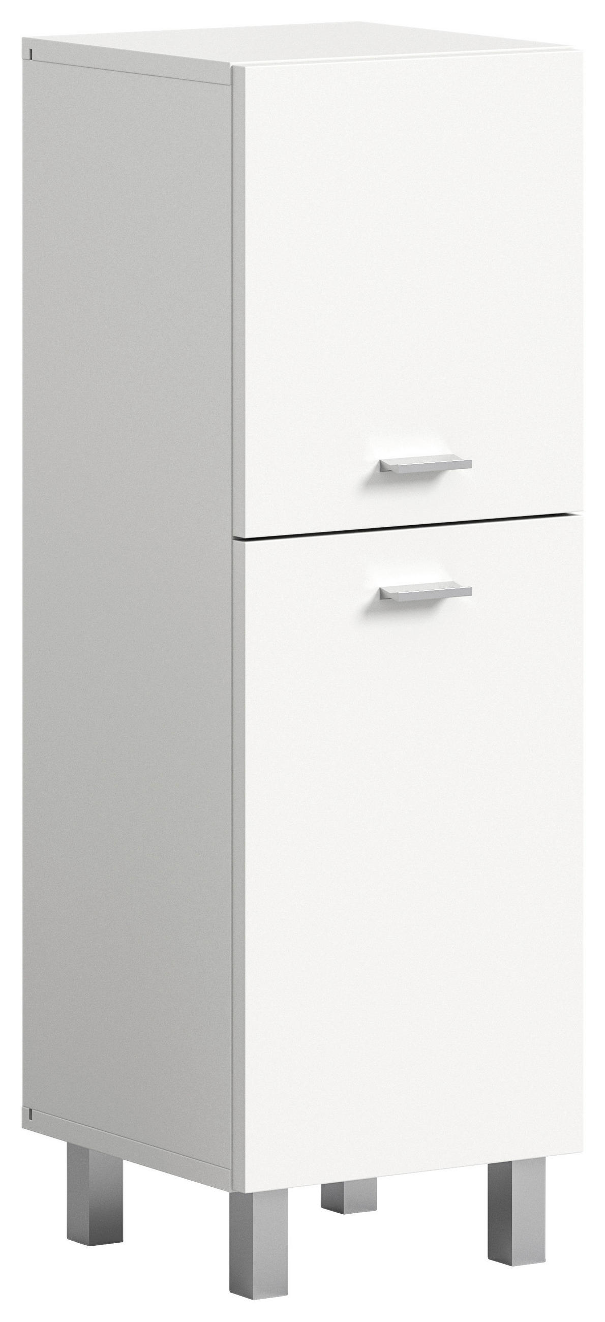 MIDISCHRANK 30/80/29 cm  - Silberfarben/Weiß, MODERN, Holzwerkstoff/Kunststoff (30/80/29cm) - MID.YOU