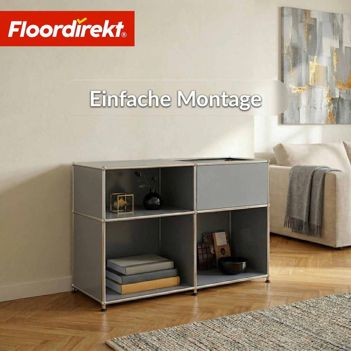 SIDEBOARD Concept Epure MK-030 88/65/40 cm  - Grau, Basics, Metall (88/65/40cm) - Floordirekt