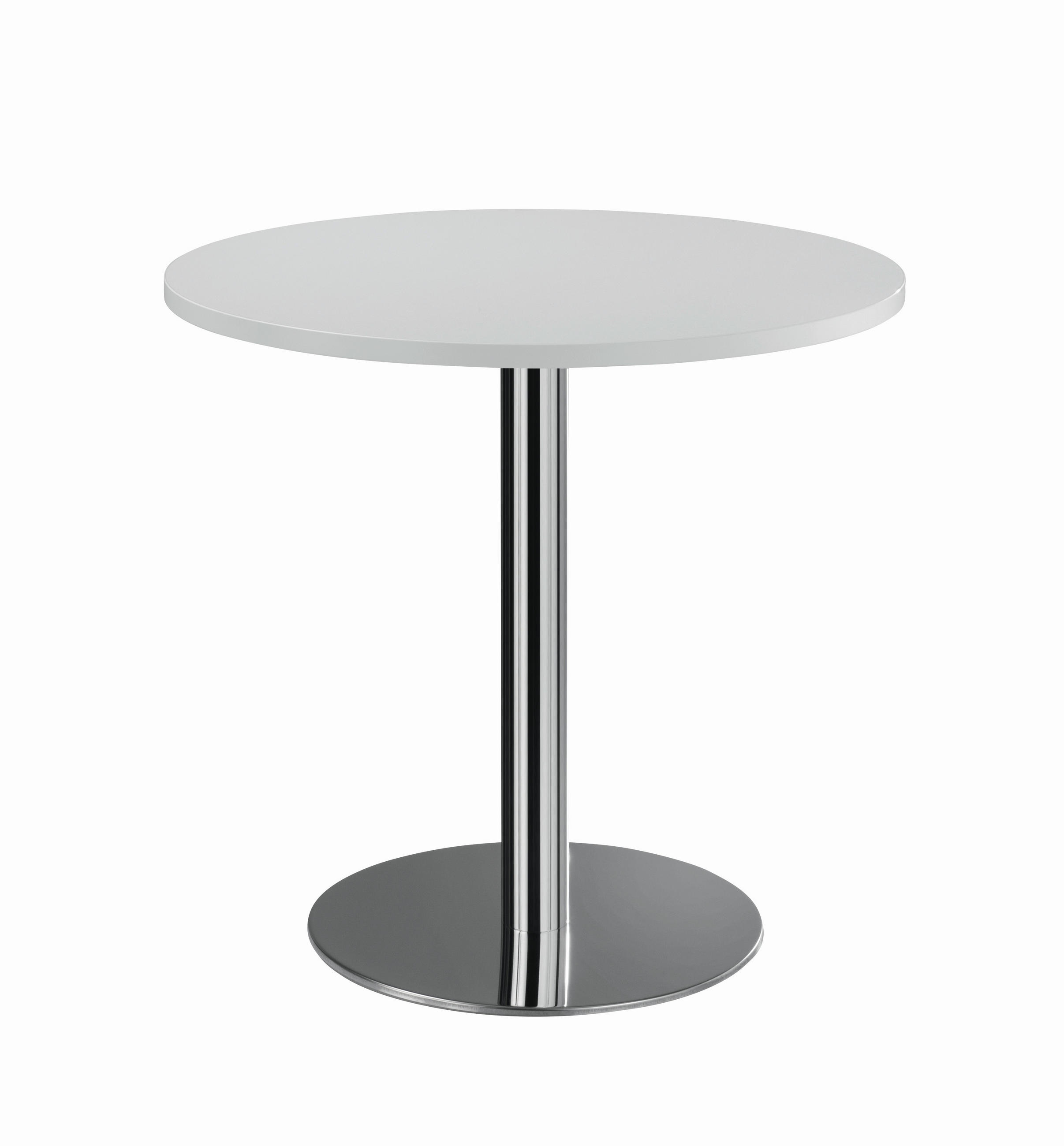 KONFERENZTISCH 80/80/74 cm Weiß, Chromfarben  - Chromfarben/Weiß, KONVENTIONELL, Holzwerkstoff/Metall (80/80/74cm) - Venda