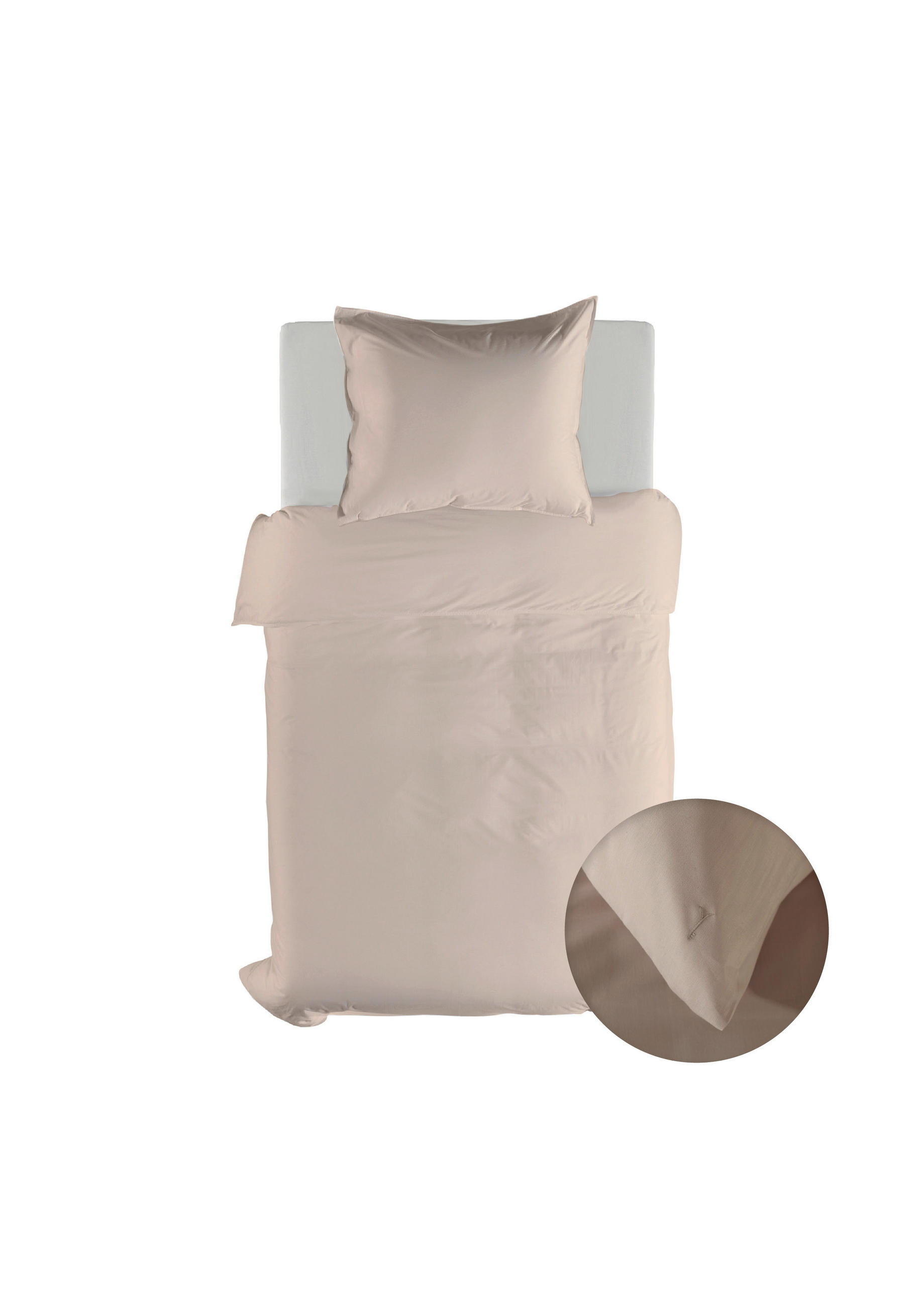 BETTWÄSCHE Suite-Casablanca Renforcé 155/220 cm  - Sandfarben, Basics, Textil (155/220cm)