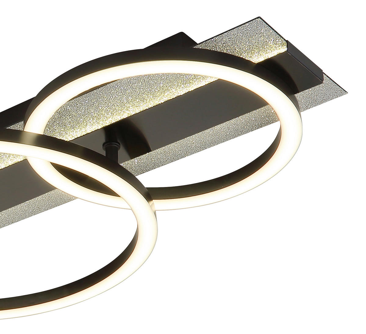 LED-DECKENLEUCHTE 86,2/30/8,8 cm   - Silberfarben/Schwarzchrom, Design, Kunststoff/Metall (86,2/30/8,8cm) - Globo