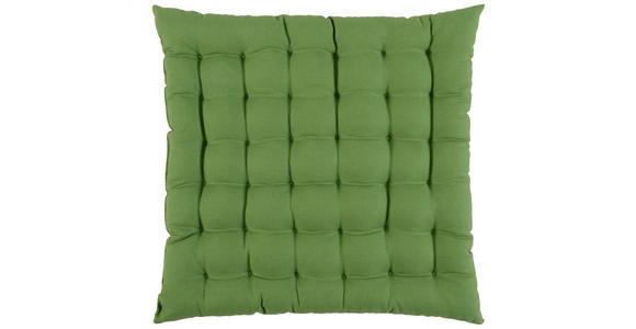 SITZKISSEN WALTRAUD - Grün, Basics, Textil (38/38cm) - Novel