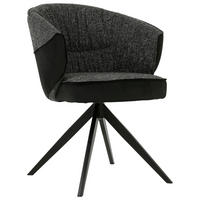 NASLANJAČ, kovina, tekstil črna  - črna, Design, kovina/tekstil (61/82,5/63cm) - Novel