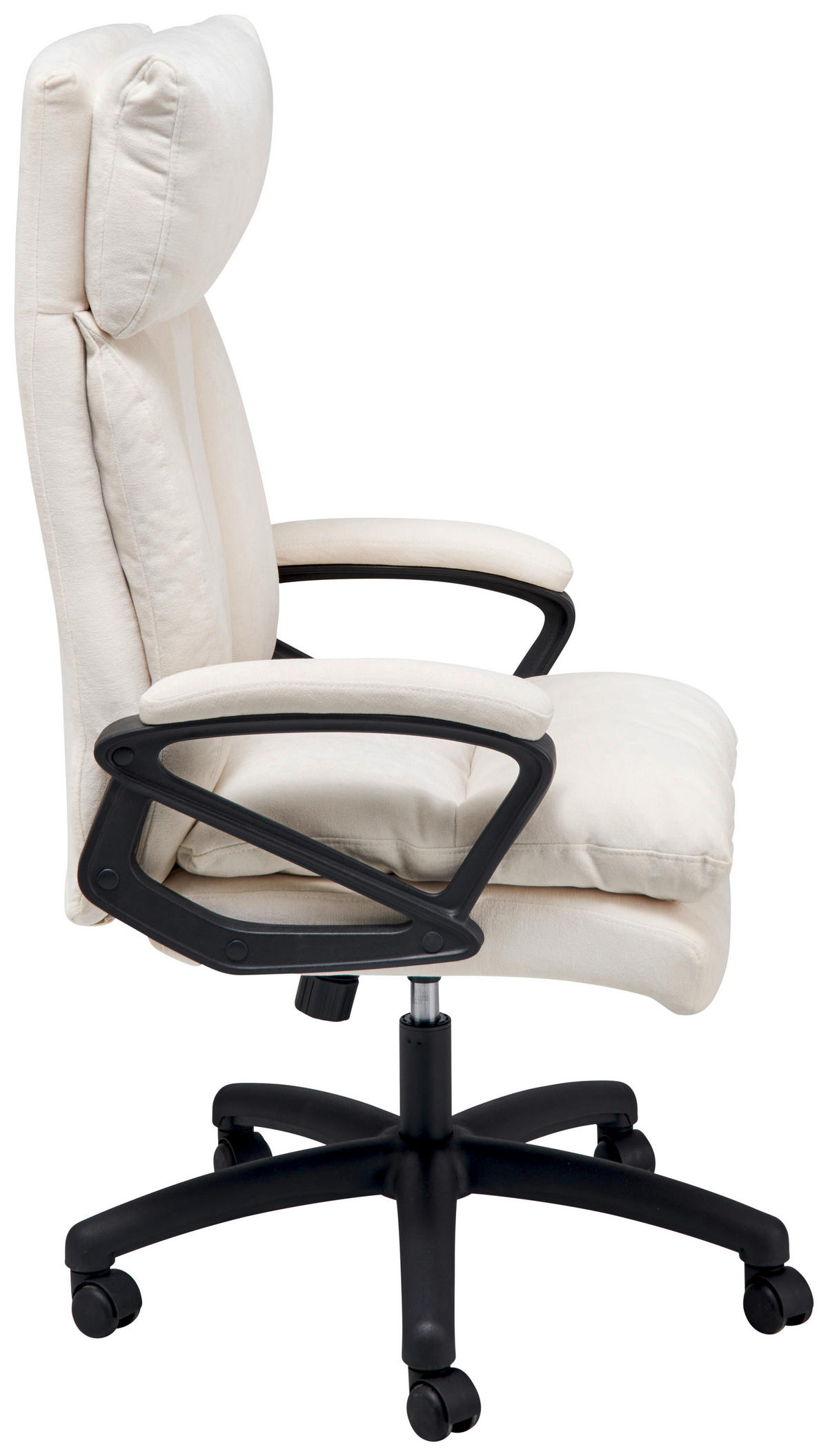 CHEFSESSEL  in Chenille Beige  - Beige/Schwarz, Lifestyle, Holz/Kunststoff (66/114-122/71cm) - MID.YOU