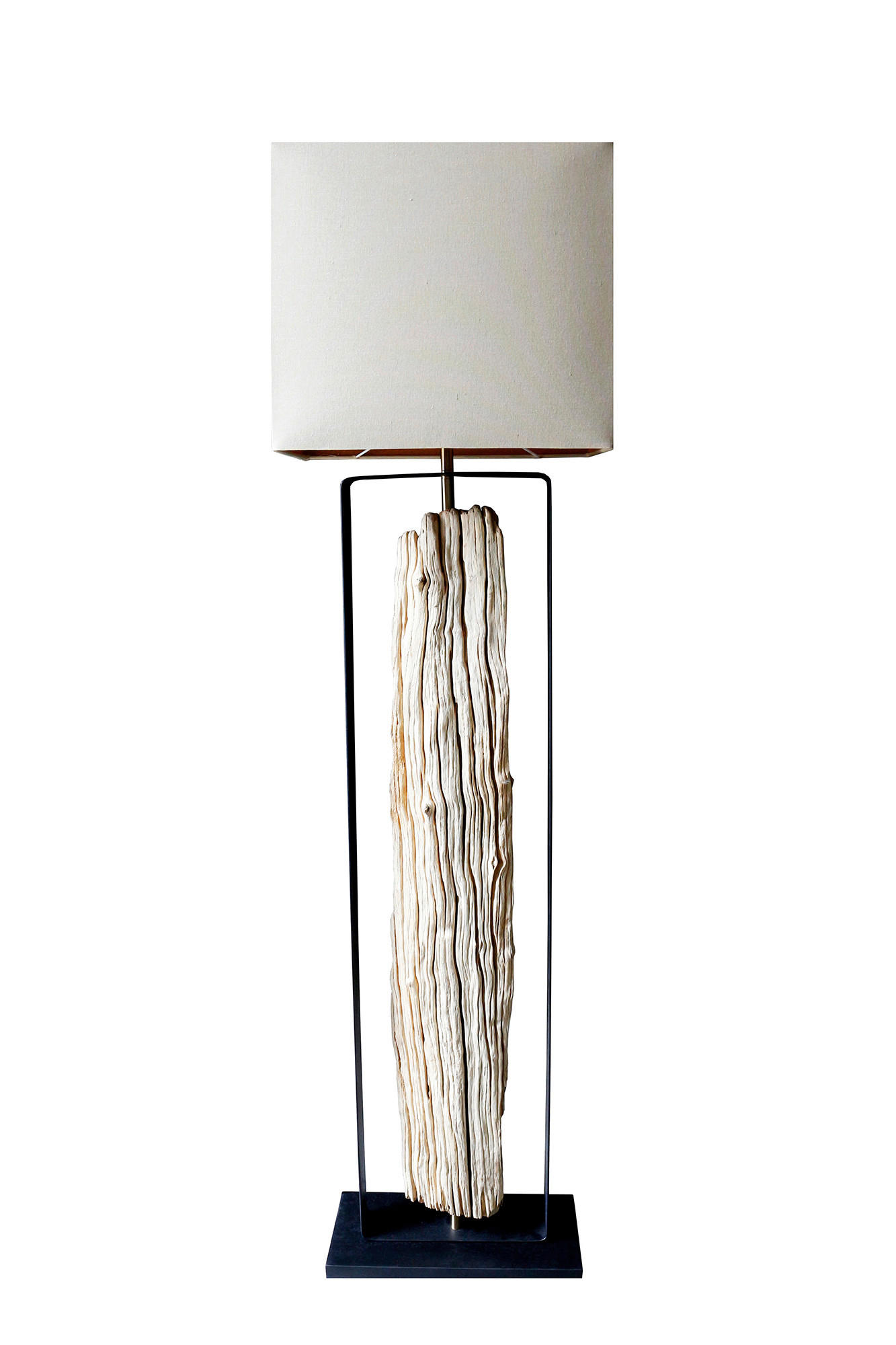 STEHLEUCHTE  40/165/20 cm   - Beige/Goldfarben, Design, Holz/Textil (40/165/20cm) - P & B