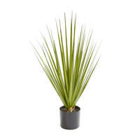 KUNSTPFLANZE Agave 56 cm  - Dunkelgrün/Schwarz, Natur, Kunststoff/Metall (56cm) - Ambia Home
